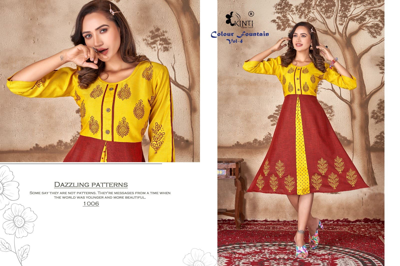 Colour Fountain Vo 4 By Kinti Designer Kurti Catalog